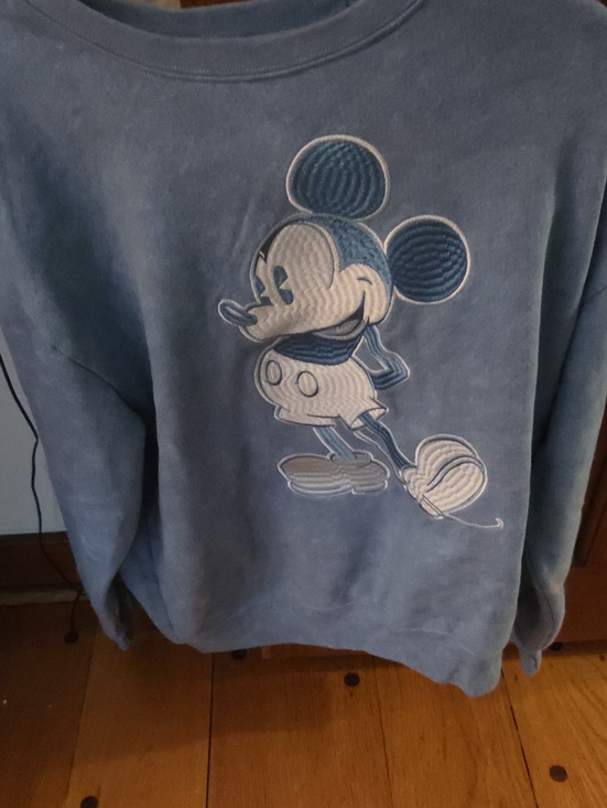 Disney Other - Disney Women"s Crewneck Sweatshirt with Blue & White Mickey Graphic